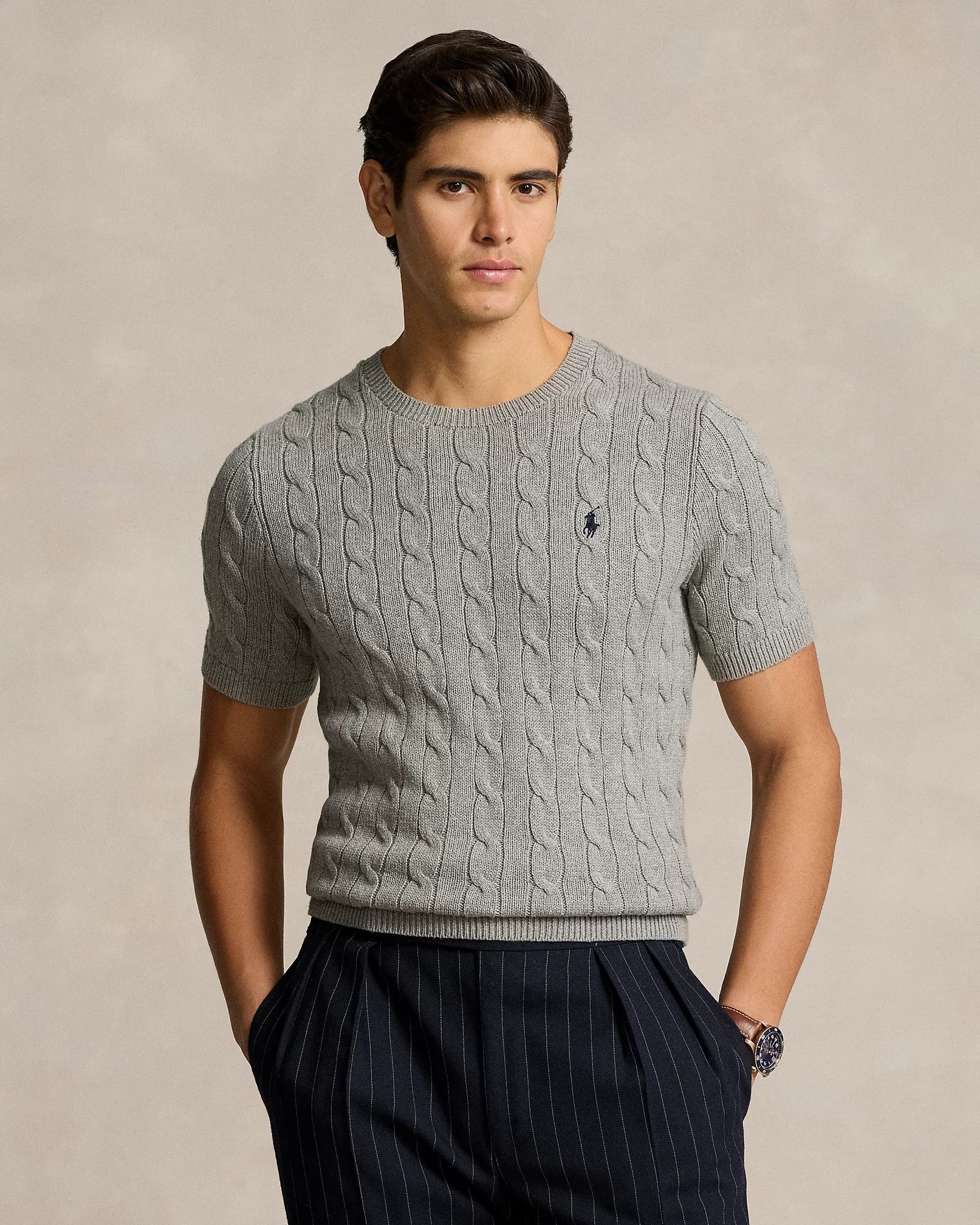 Cable-Knit Cotton Sweater