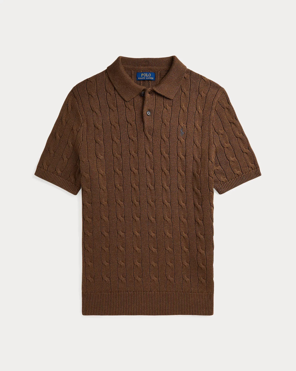 Cable-Knit Cotton Polo