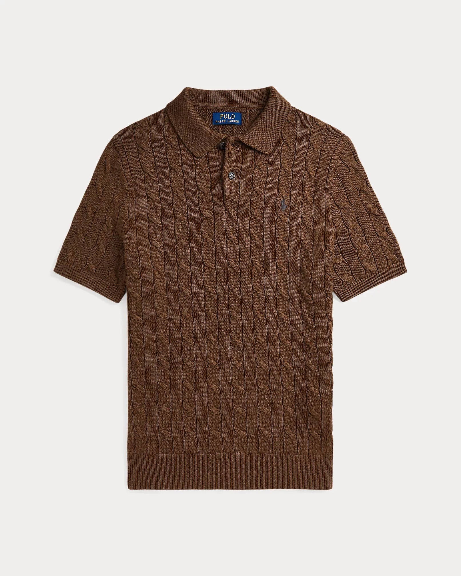 Cable-Knit Cotton Polo