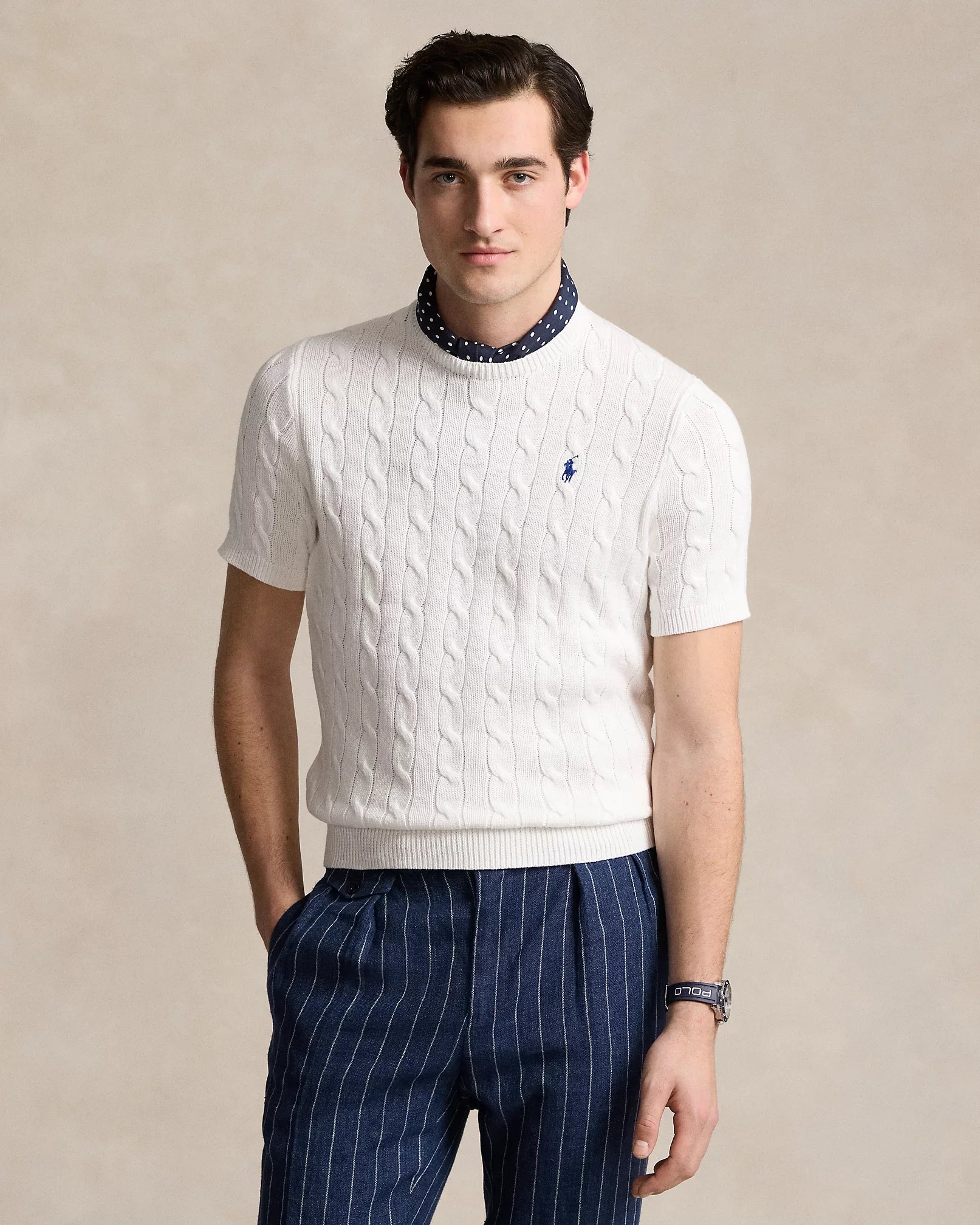 Cable-Knit Cotton Sweater