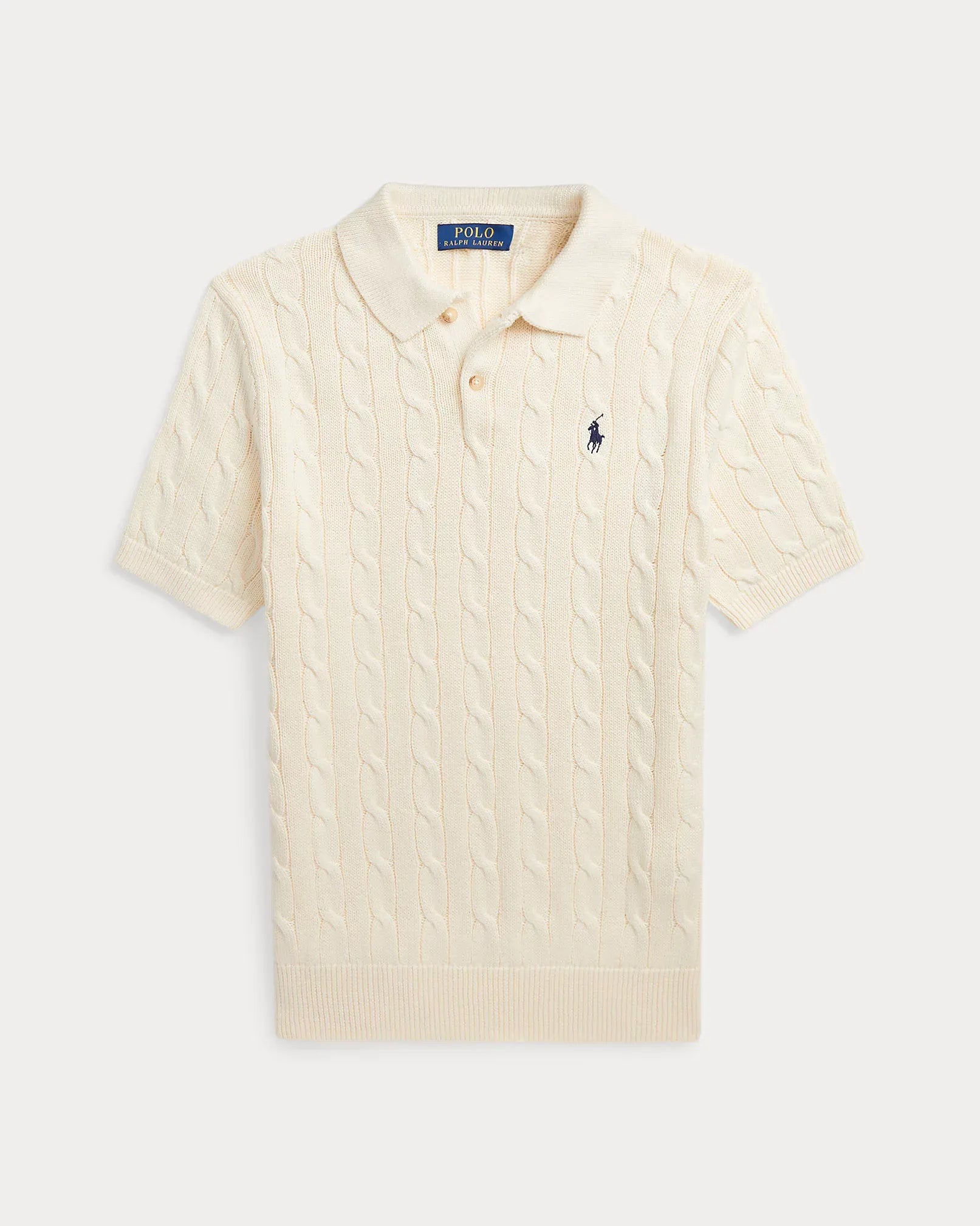 Cable-Knit Cotton Polo – rlandmore