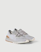 Brunello Cucinelli Cotton Chiné Knit Runners Grey