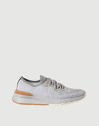 Brunello Cucinelli Cotton Chiné Knit Runners Grey