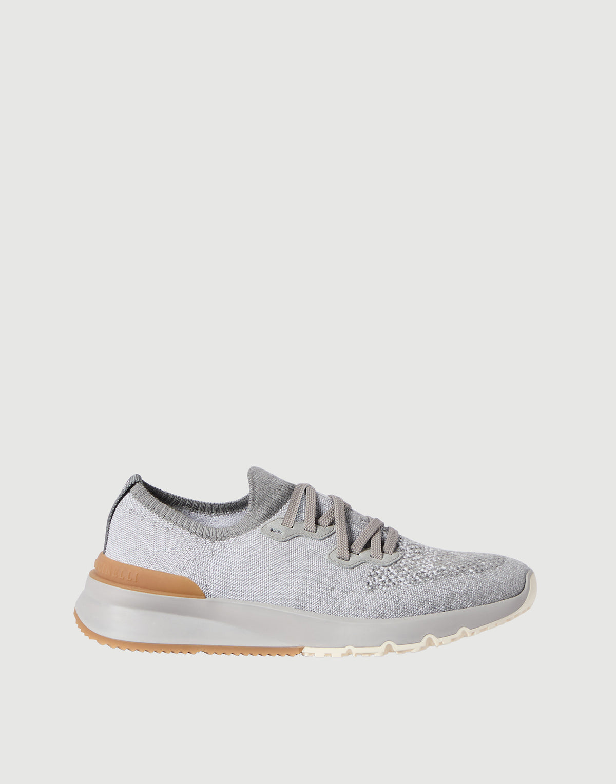 Brunello Cucinelli Cotton Chiné Knit Runners Grey