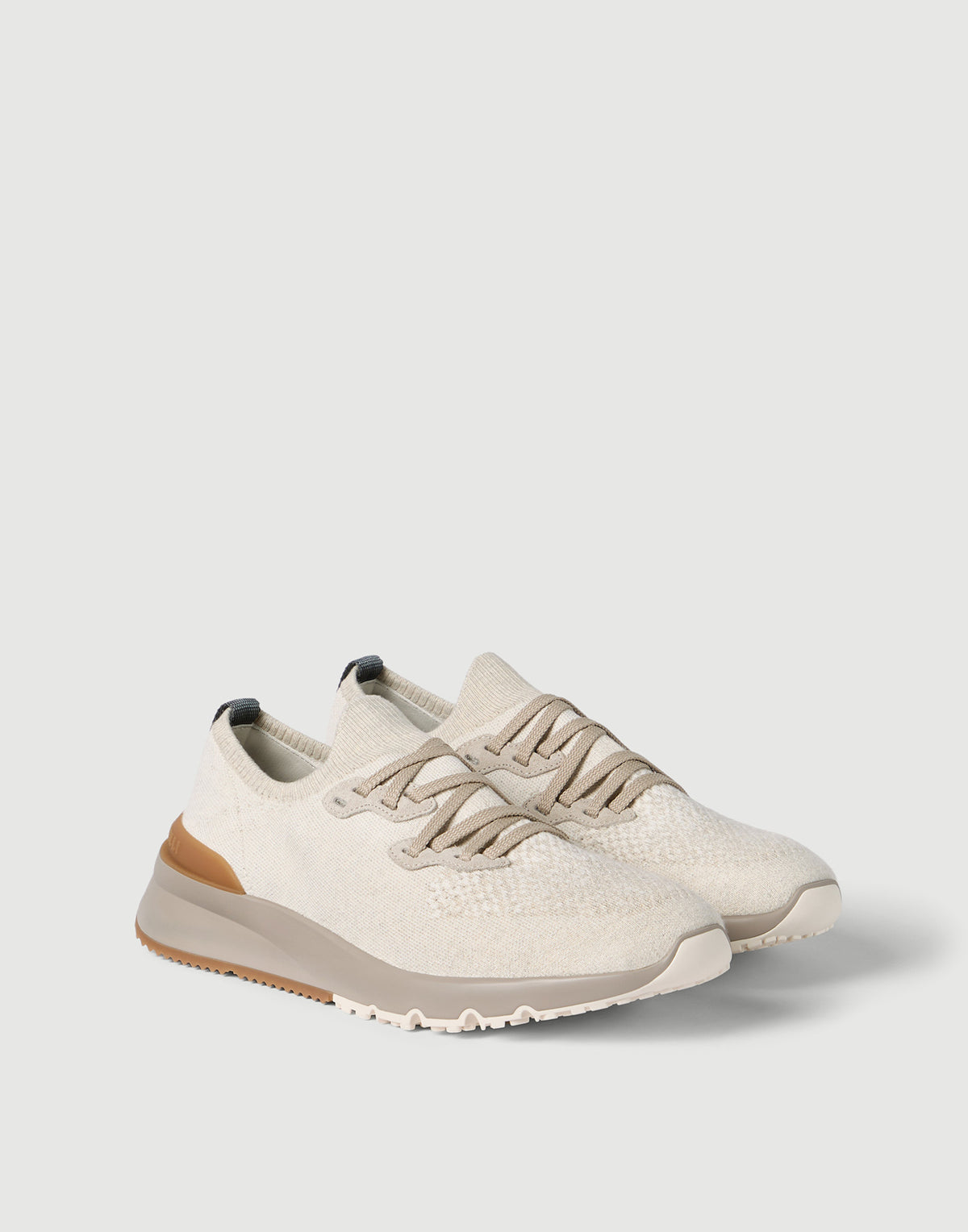 Brunello Cucinelli Cotton Chiné Knit Runners Panama