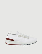 Brunello Cucinelli Cotton and Calfskin Runners White