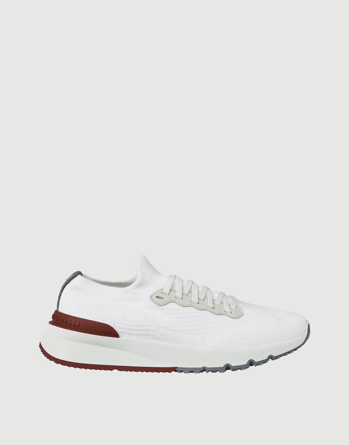 Brunello Cucinelli Cotton and Calfskin Runners White