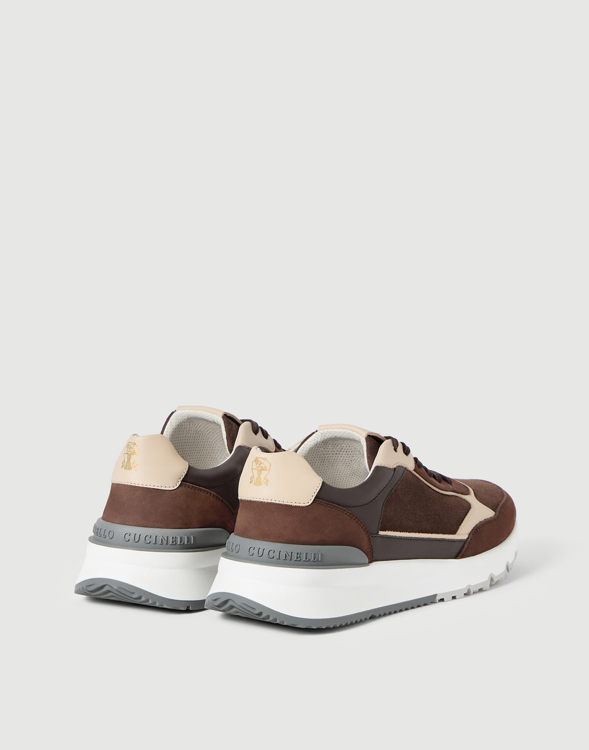 Brunello Cucinelli Nubuck and Suede Runners Sand