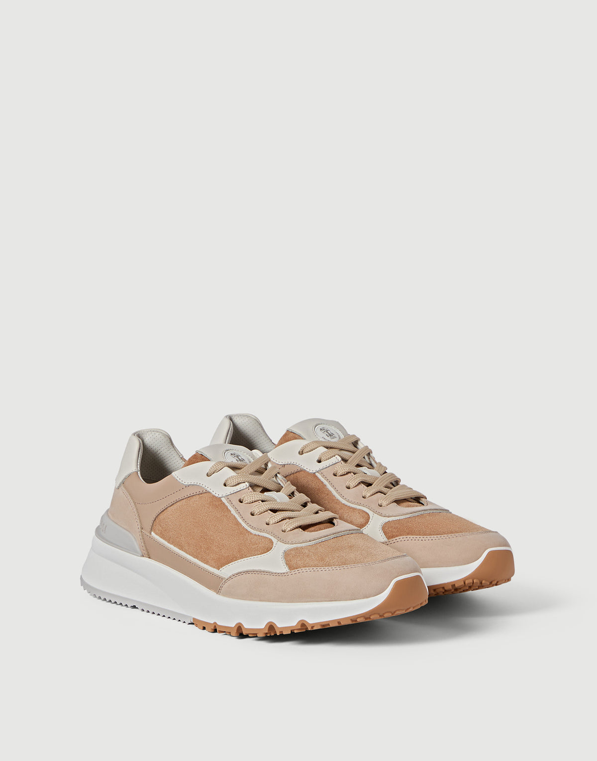 Brunello Cucinelli Nubuck and Suede Runners Beige