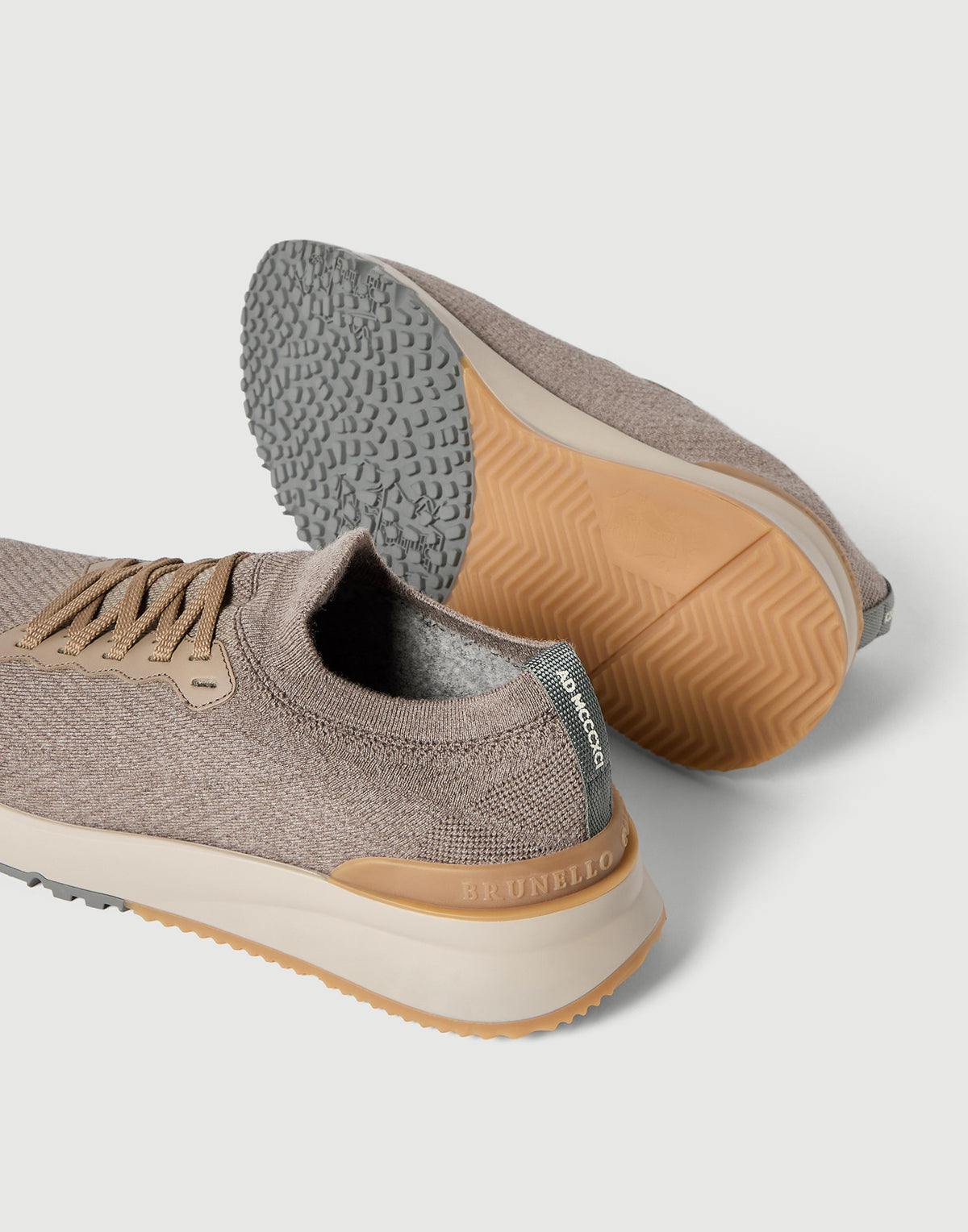 Brunello Cucinelli Wool Knit Runners Beige