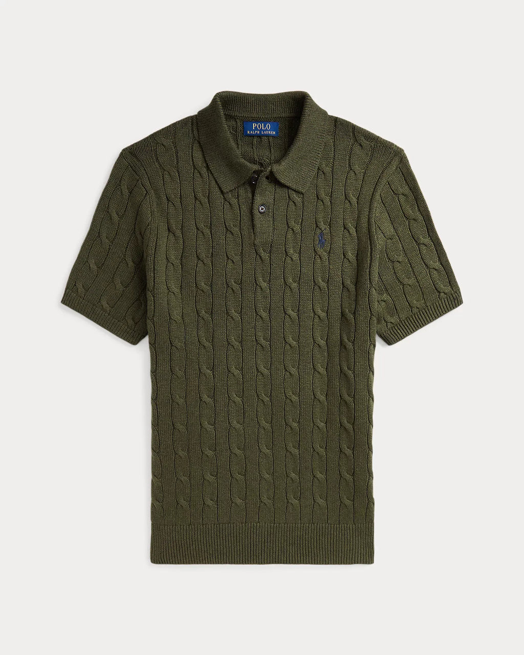 Cable-Knit Cotton Polo