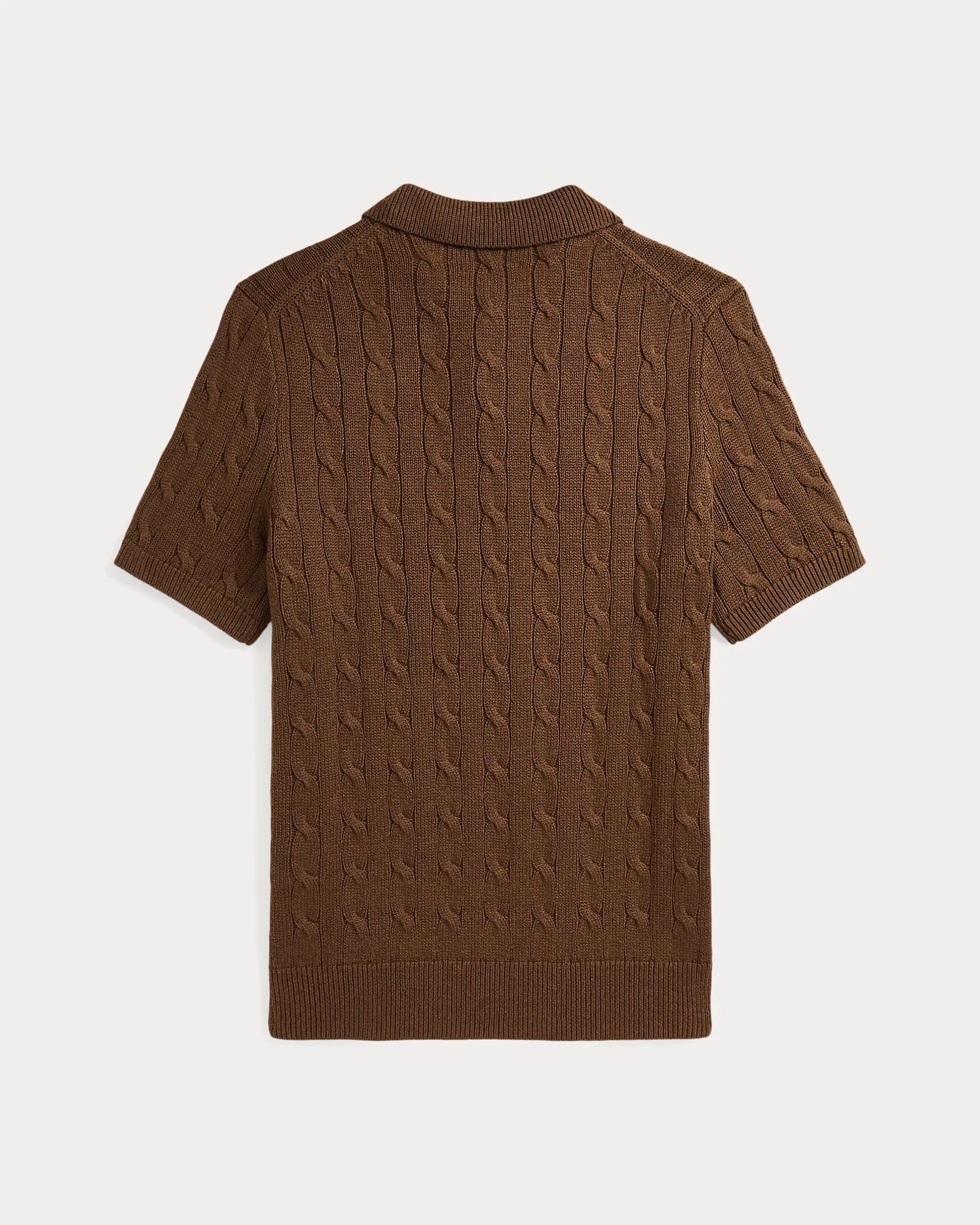 Cable-Knit Cotton Polo