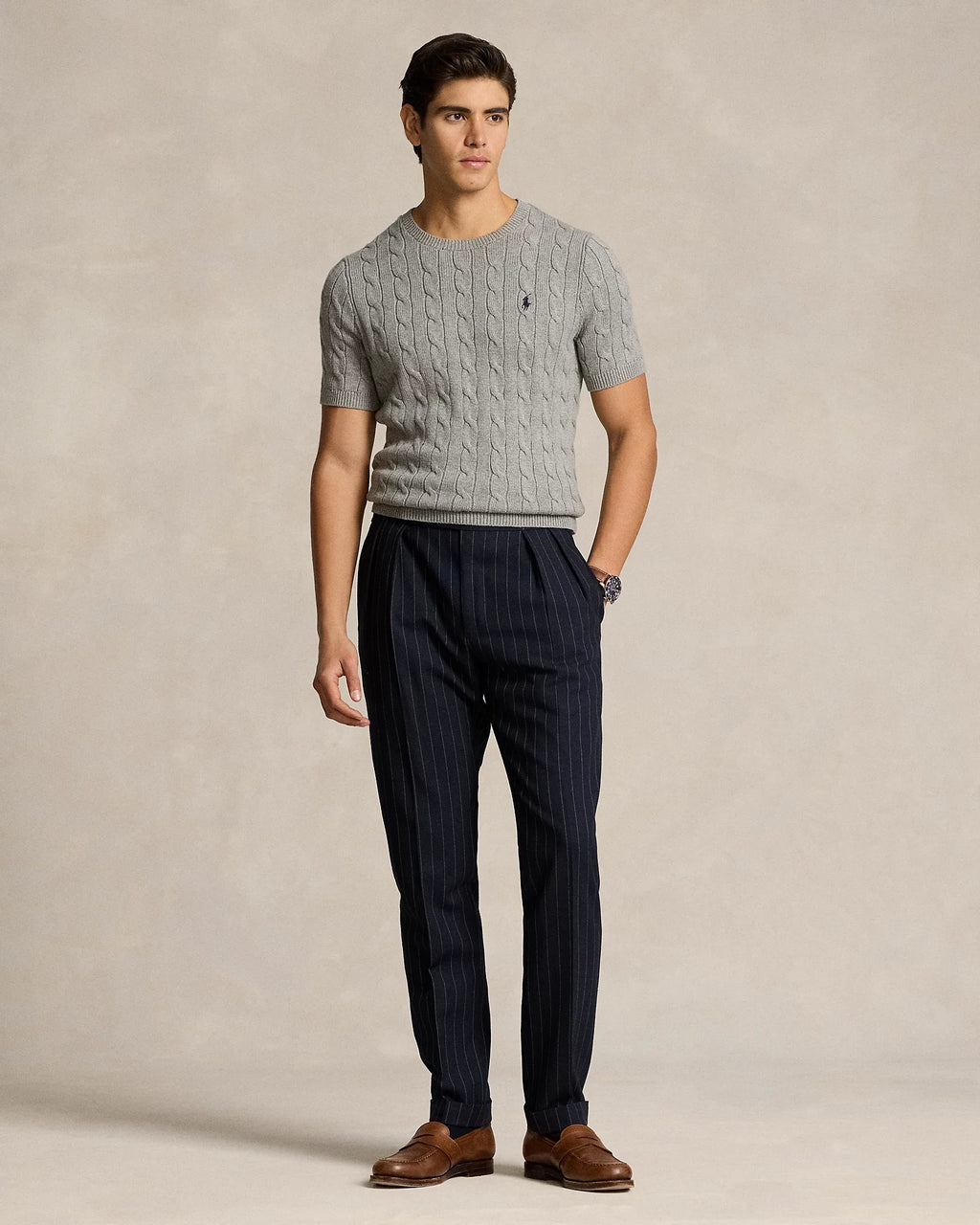 Cable-Knit Cotton Sweater