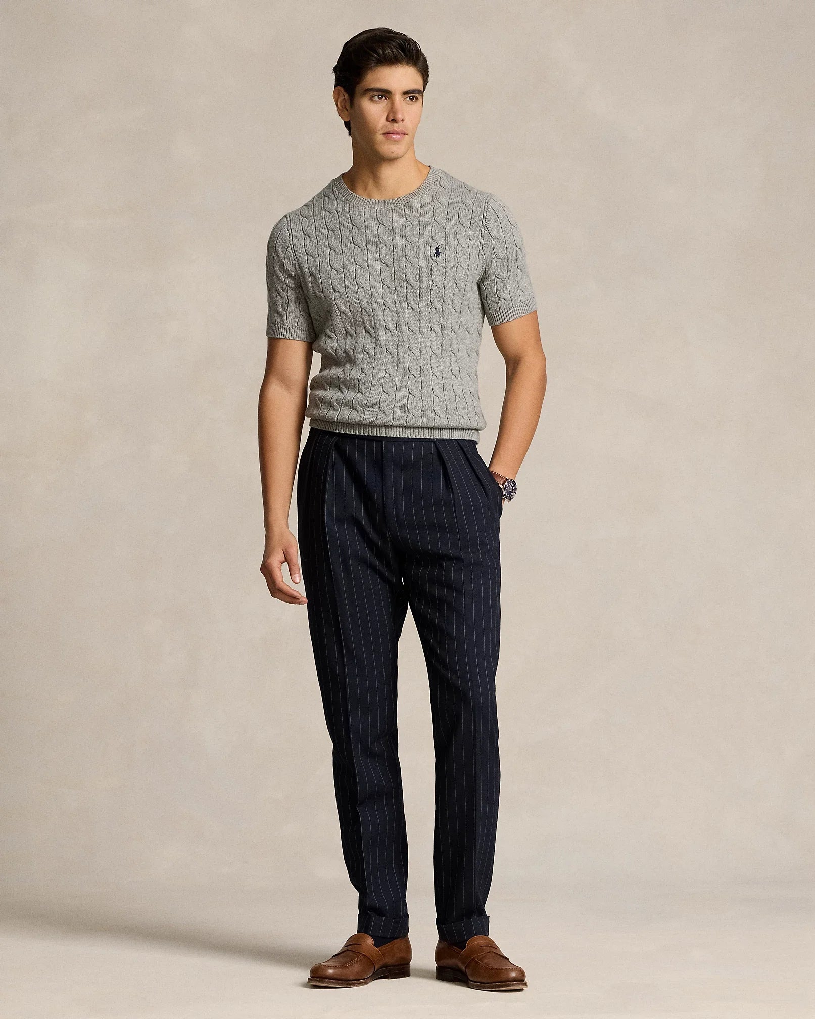 Cable-Knit Cotton Sweater