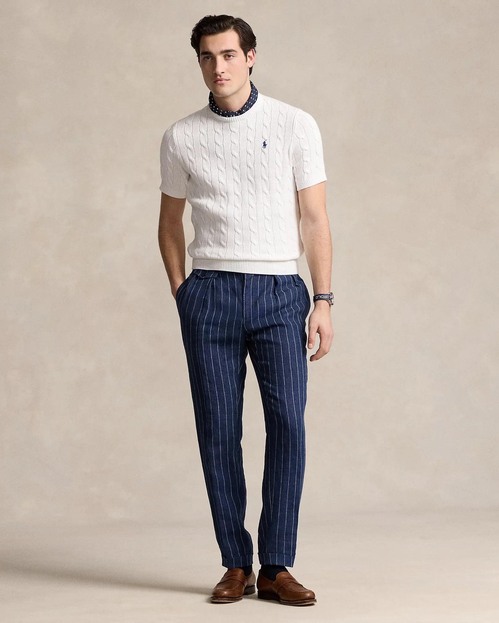 Cable-Knit Cotton Sweater
