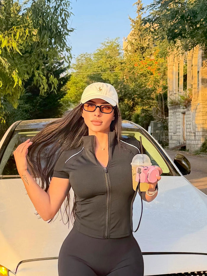 Customer wearing Seersucker Ball Cap