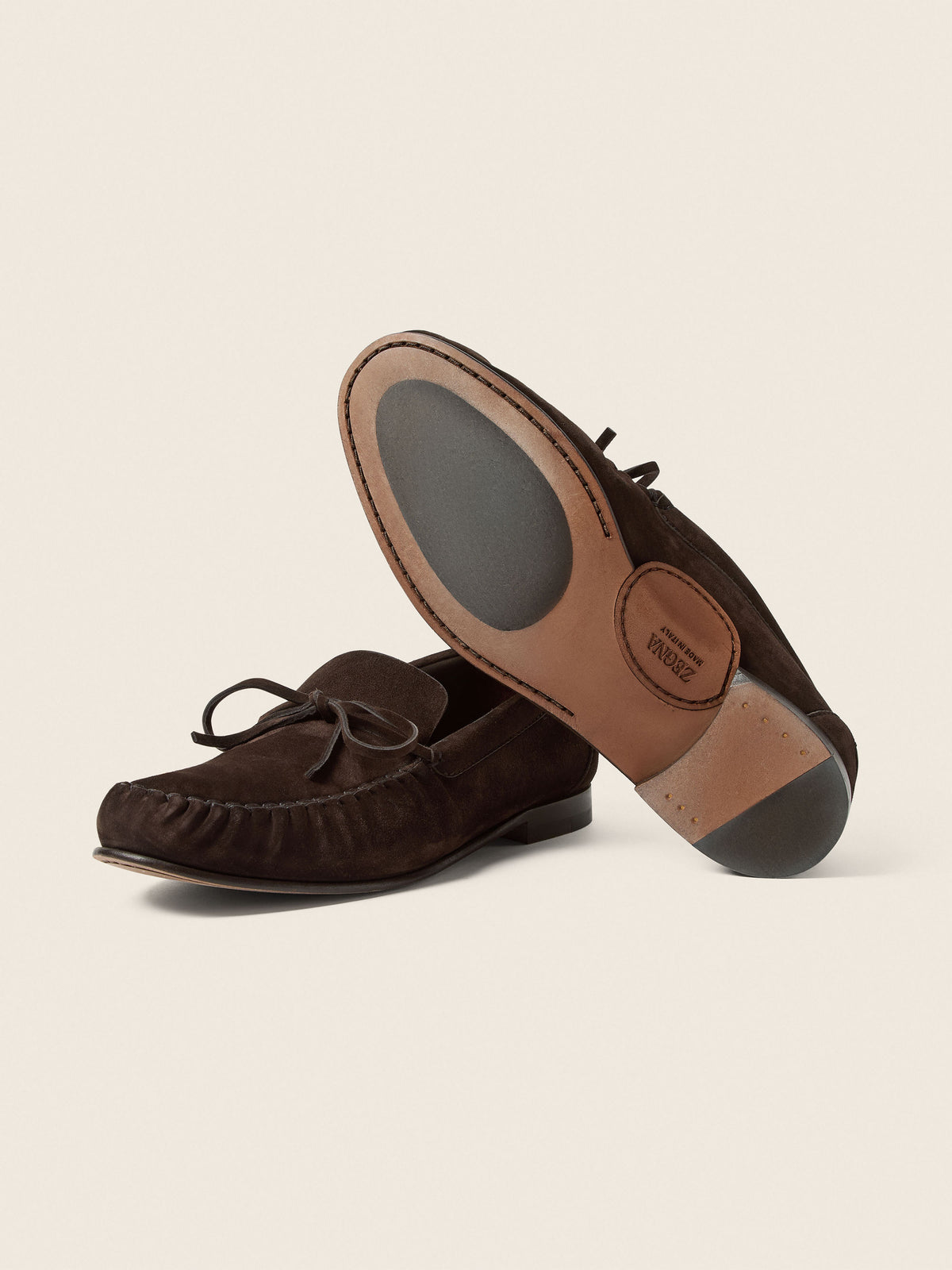Zegna Suede Loafer Dark Brown, view 5