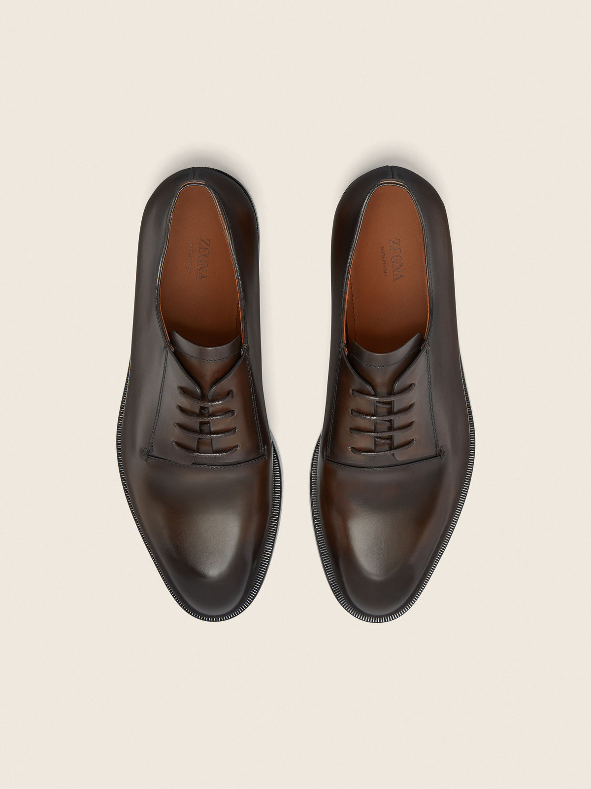 Zegna Derby Shoe Brown, view 3