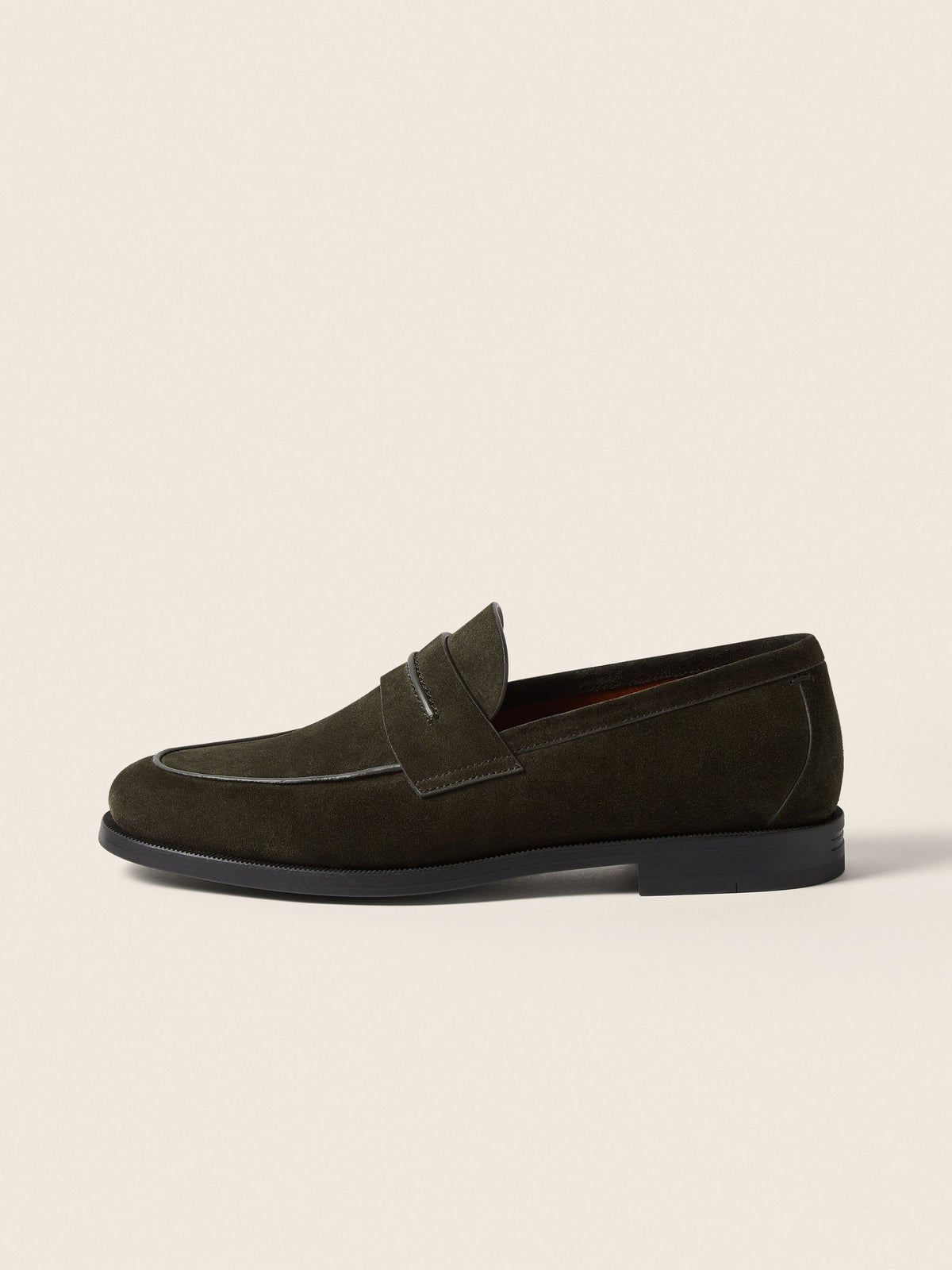 Zegna Mocassin Corso Loafer Dark Olive Green, view 5