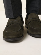 Zegna Mocassin Corso Loafer Dark Olive Green, view 3