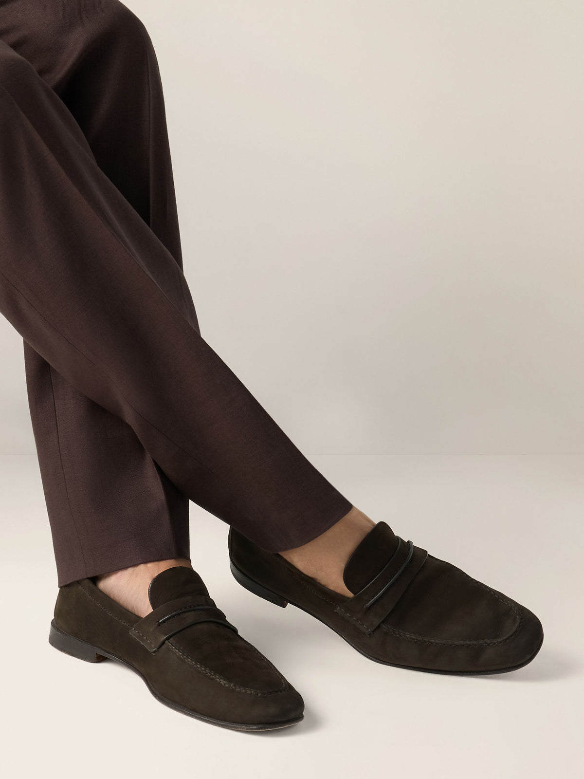 Zegna Mocassin Loafer Dark Brown, view 2