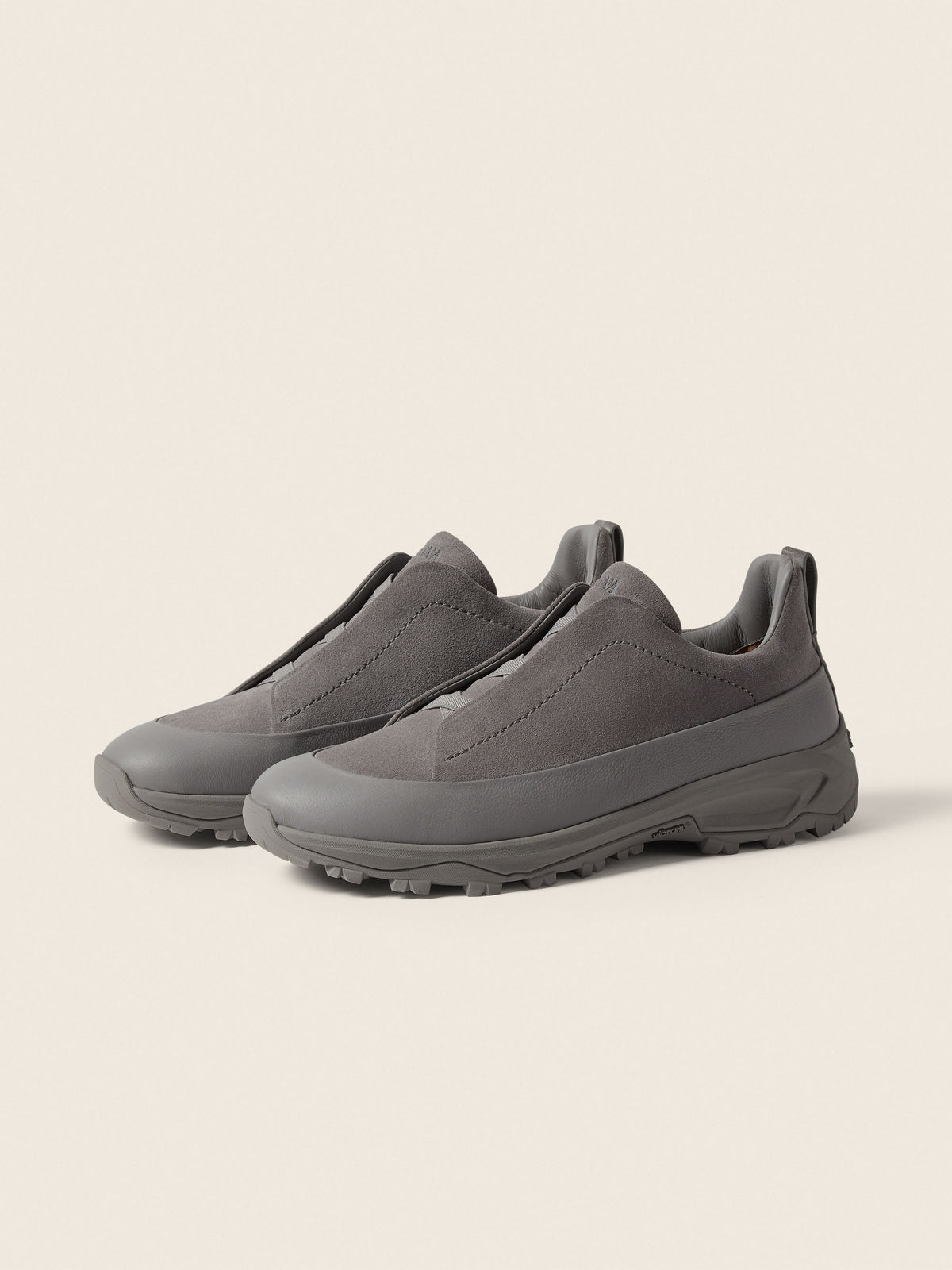 Zegna Triple Stitch Monte Sneaker Grey Mélange