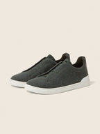 Zegna Triple Stitch Oasi Cashmere Sneaker Dark Green