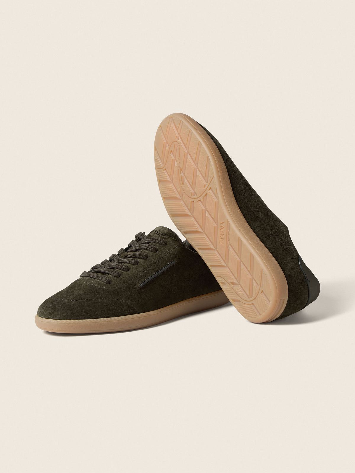 Zegna 232 Sneaker Dark Olive Green, view 7
