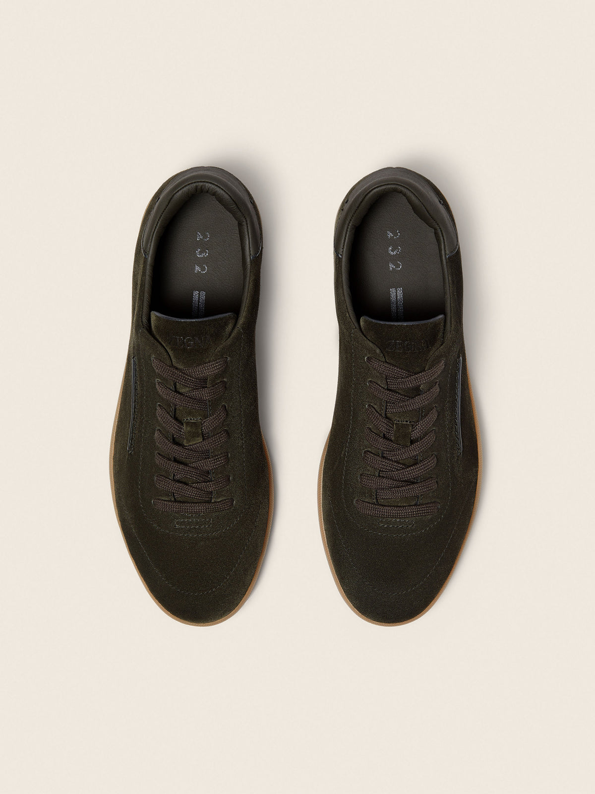 Zegna 232 Sneaker Dark Olive Green, view 5