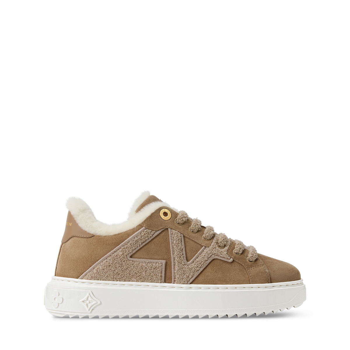 LV Time Out Sneaker Camel Brown Side view