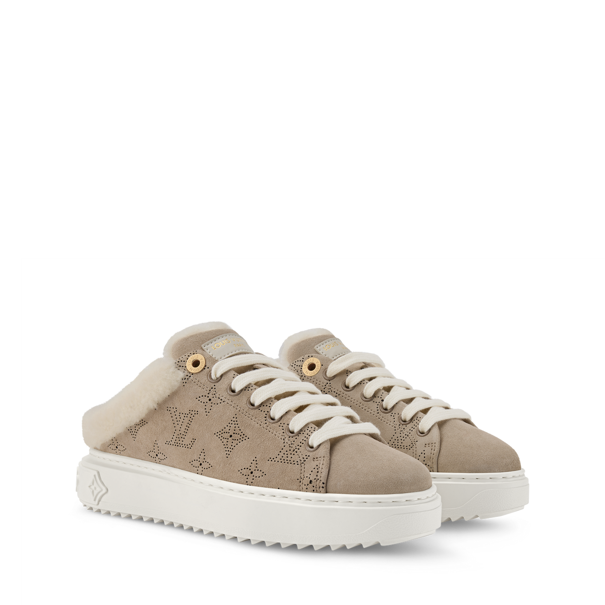 Time Out Open Back Sneaker Light Beige Front view