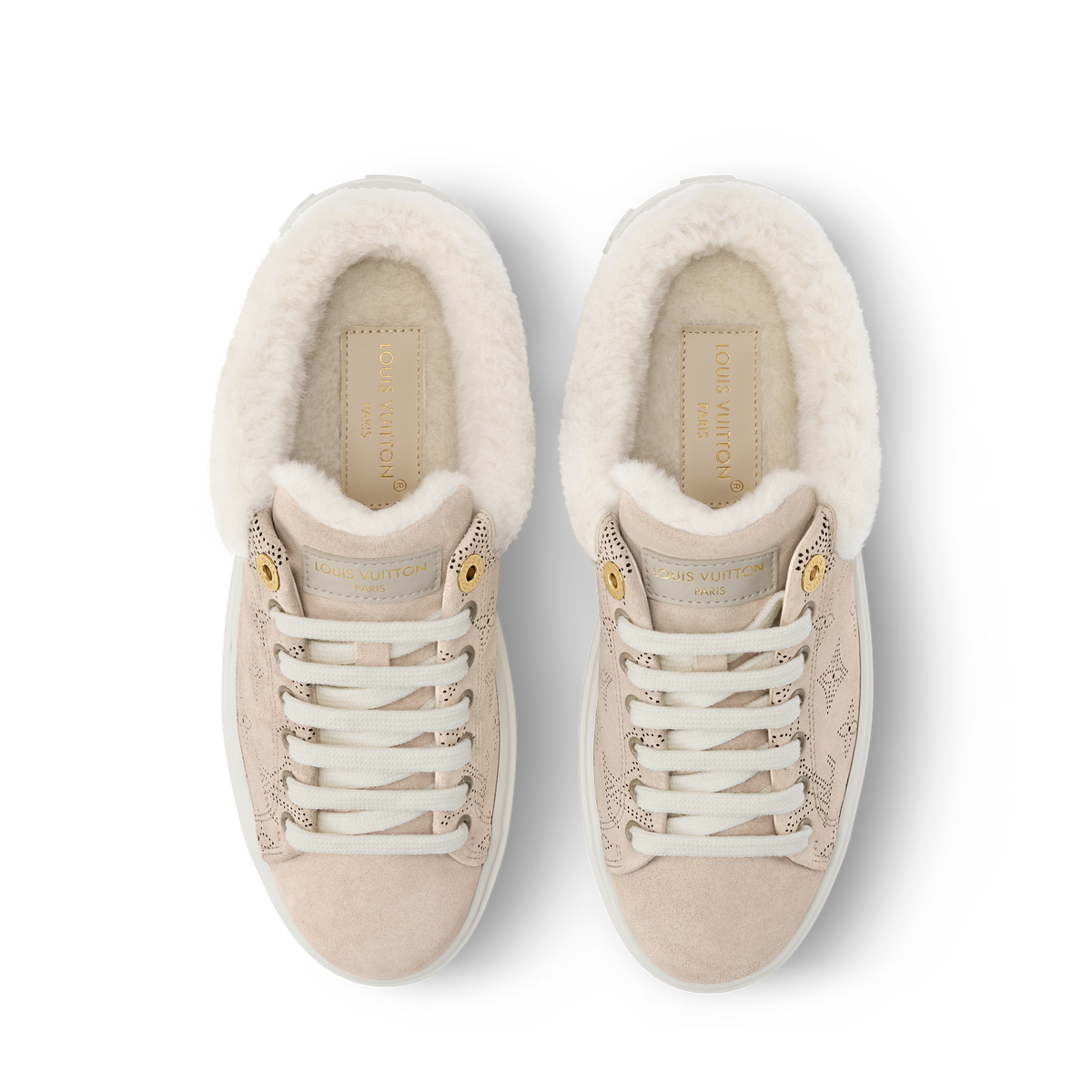 Time Out Open Back Sneaker Light Beige Interior view