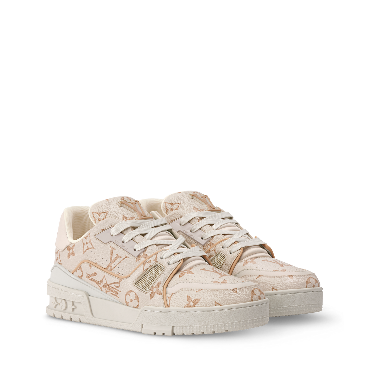 LV Trainer Sneaker Dune Beige Front