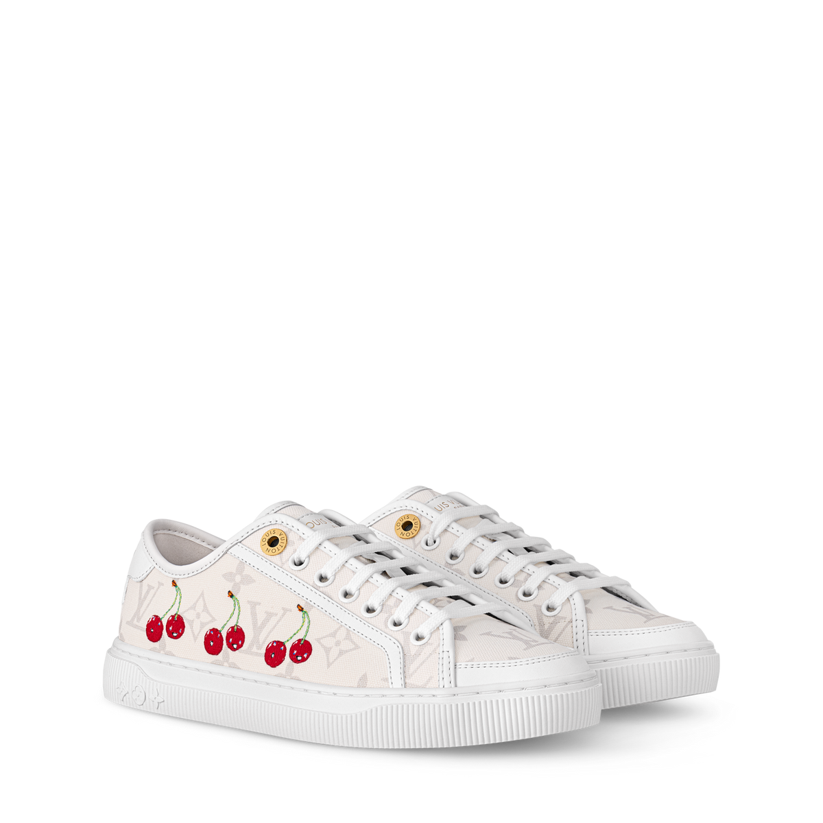 LV x TM LV Lagoon Sneaker White Cherry Front