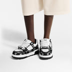 LV Trainer Maxi Sneaker Black Cropped worn