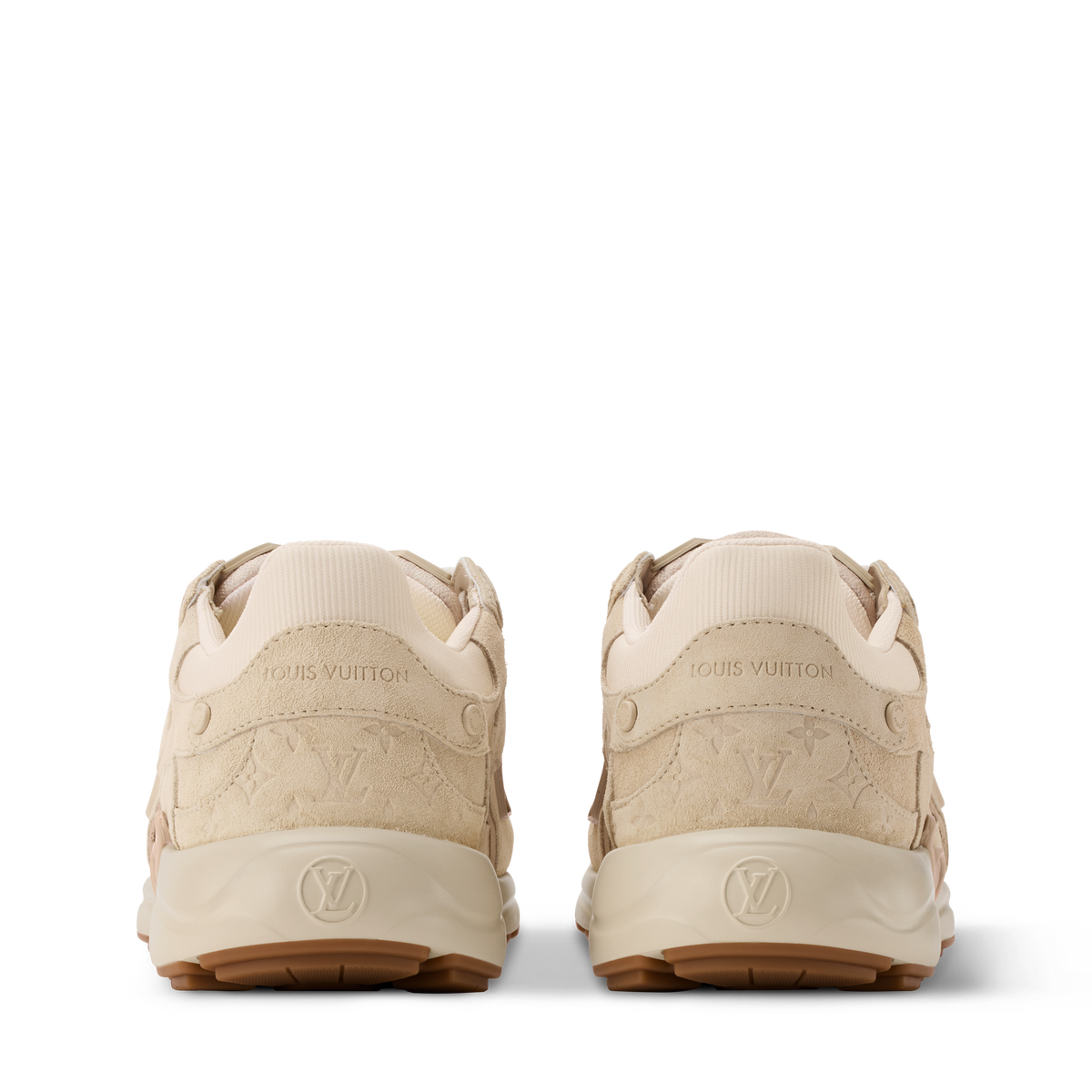 LV Olympia Suede Sneaker Beige Back