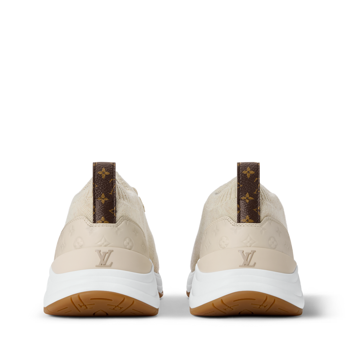 LV Wavelight Knitted Sneaker Beige Back