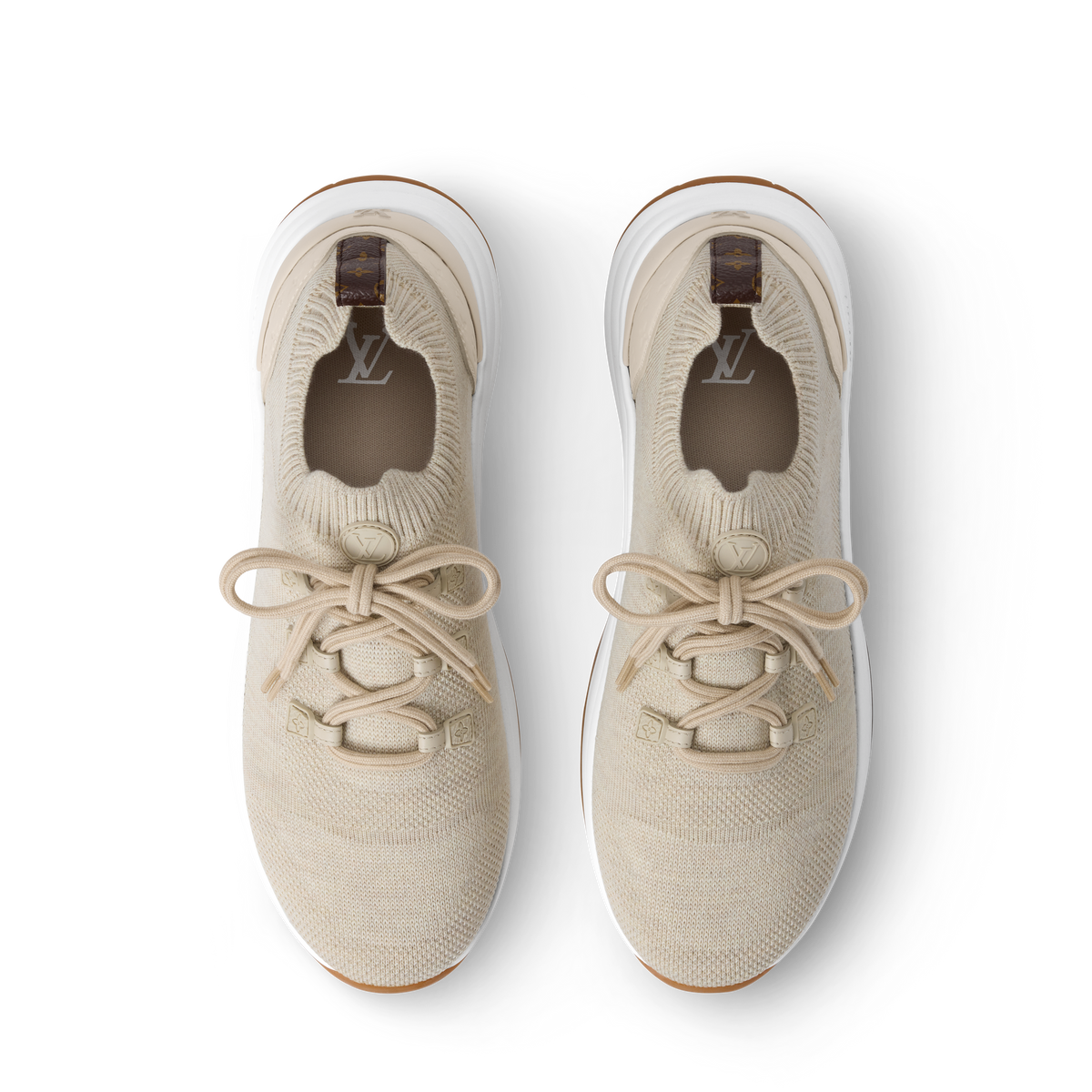 LV Wavelight Knitted Sneaker Beige Interior