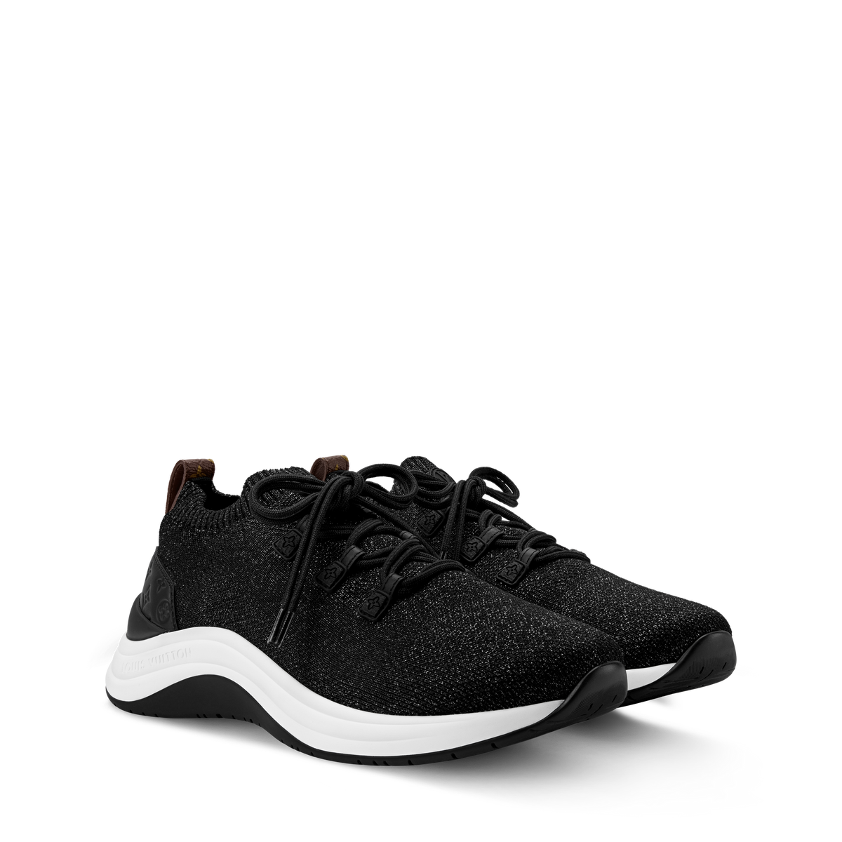 LV Wavelight Knitted Sneaker Black Front