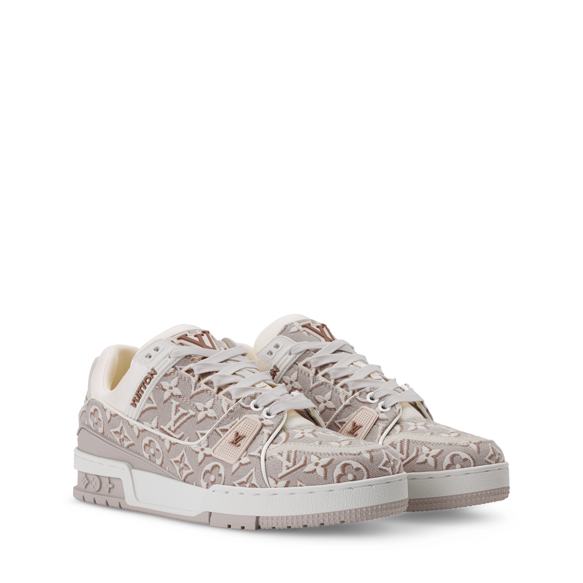 LV Trainer Sneaker Beige Front