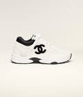 Chanel White Black Mesh Sneakers