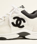 Chanel White Black Mesh Sneakers