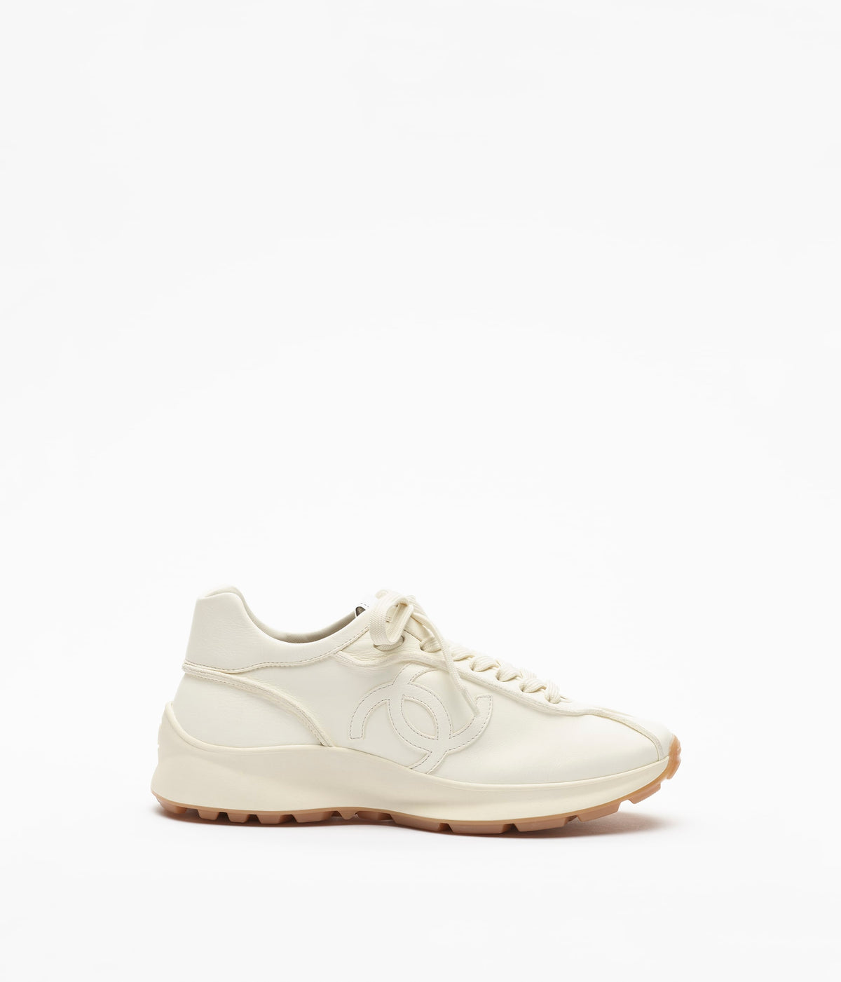 Chanel Ivory Calfskin Sneakers