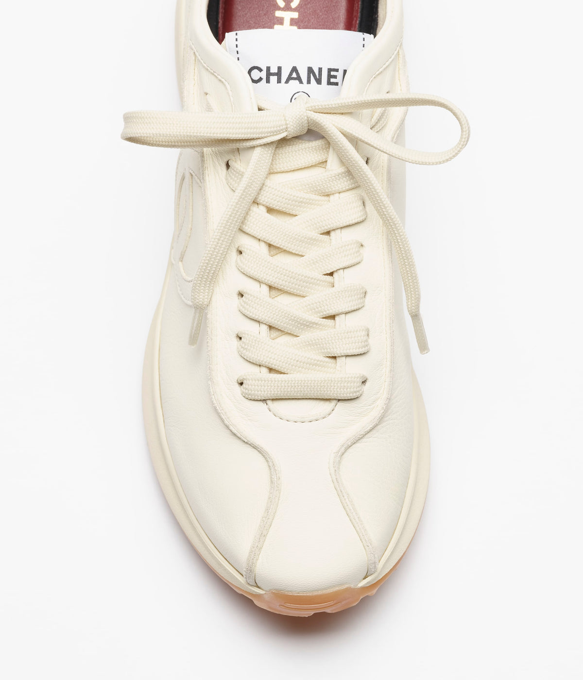 Chanel Ivory Calfskin Sneakers
