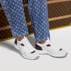 LV Olympia Knit Sneaker Blanc worn