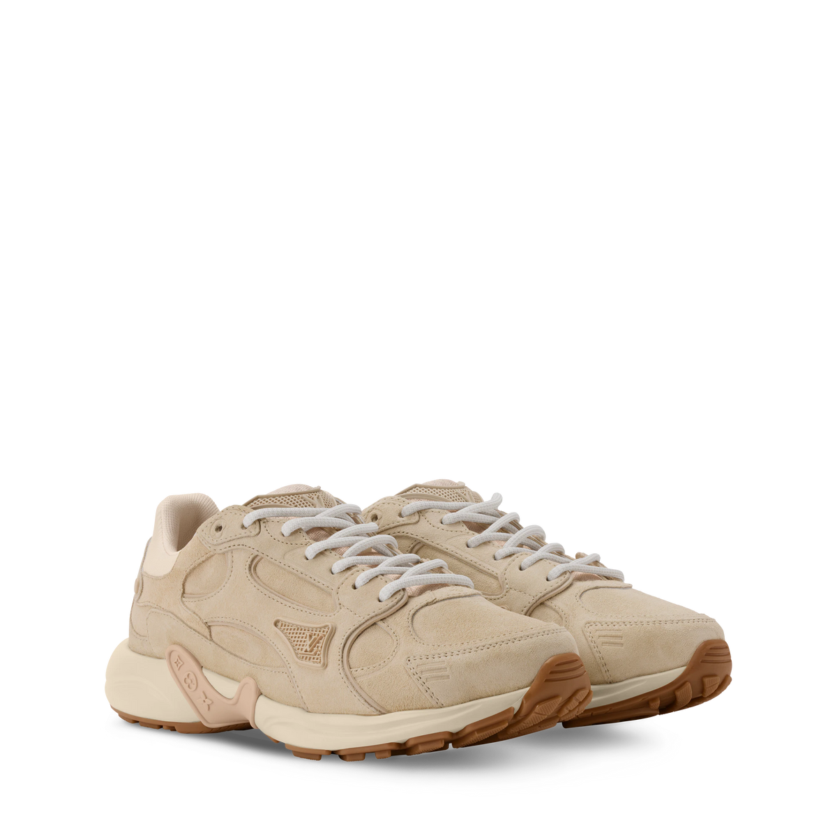 LV Olympia Suede Sneaker Beige front