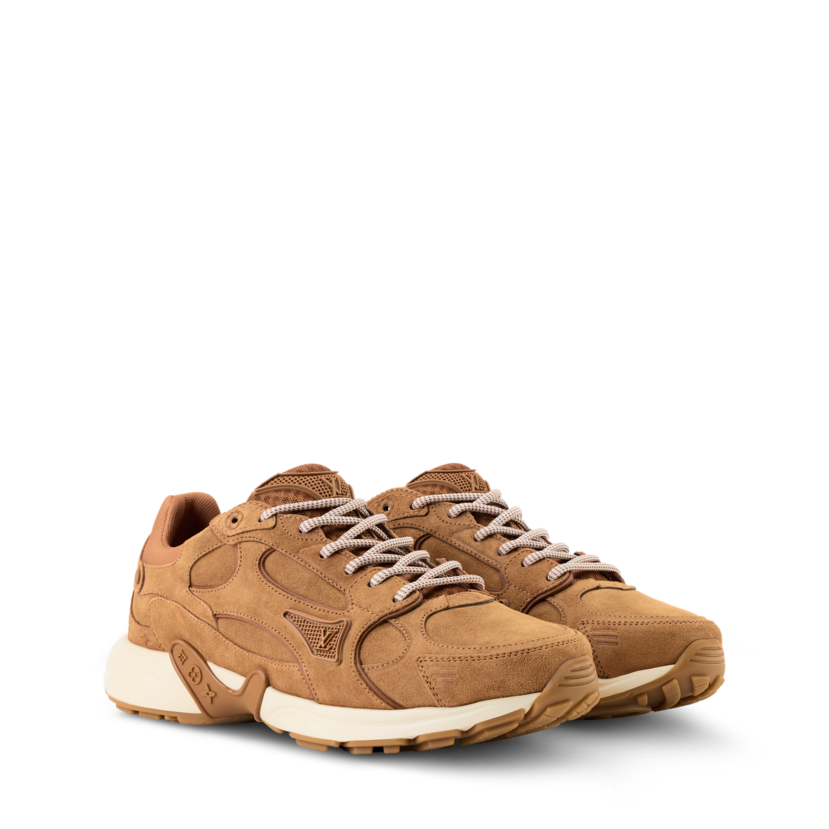 LV Olympia Suede Sneaker Camel front