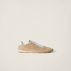 Miu Miu Plume Desert Beige Suede Sneakers