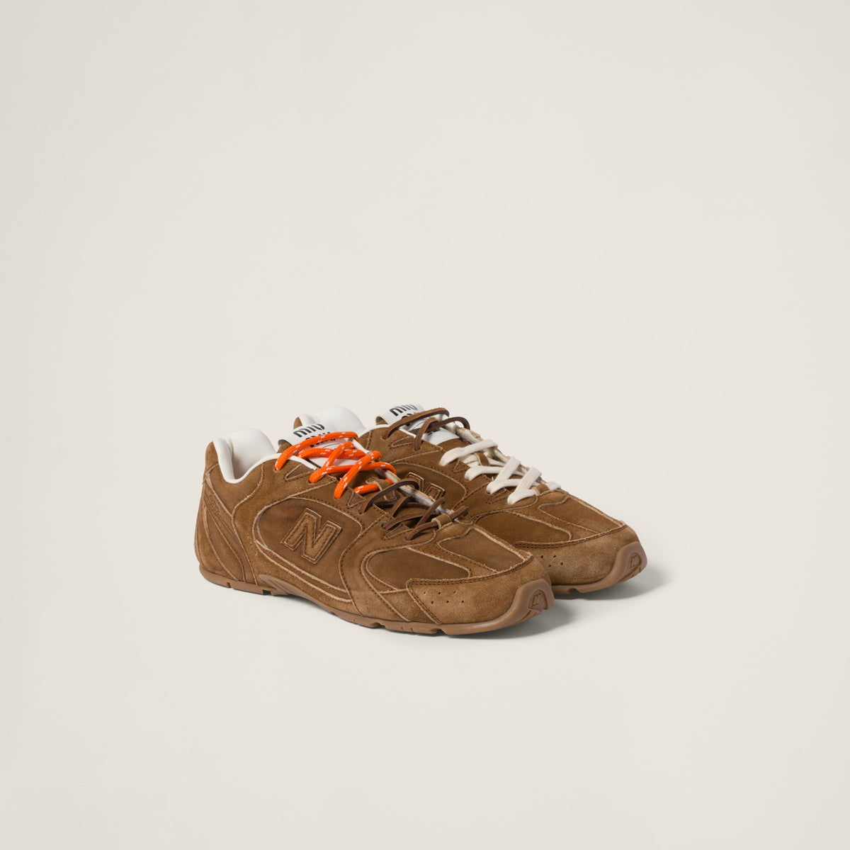 New Balance x Miu Miu 530 SL Cinnamon Suede Sneakers