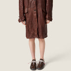 Miu Miu Bubble Dark Brown Technical Fabric and Suede Sneakers